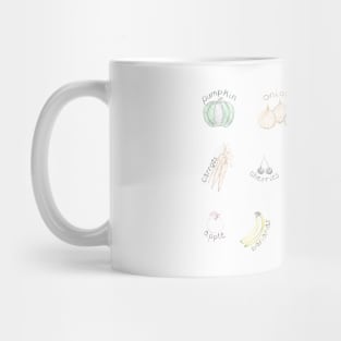 Fruit and Veg collection 1 in colour Mug